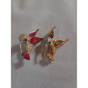 Set of 2 Hummingbird brooches